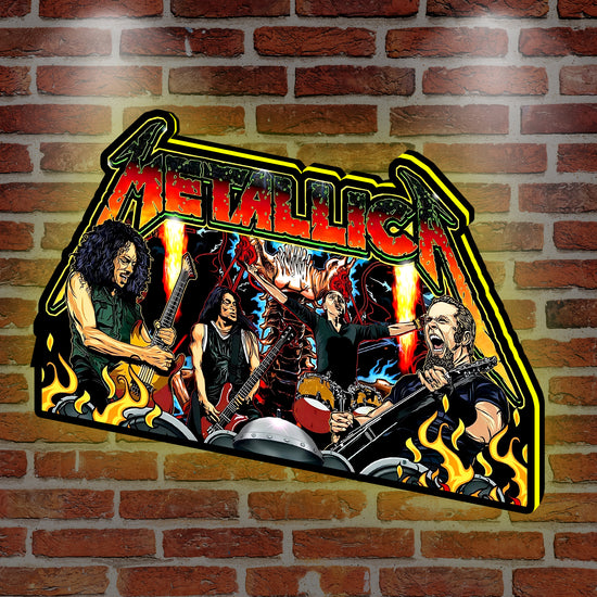 New Arrival Metallica Remastered Pinball Topper USB plug Dimmer Led 3D Lightbox