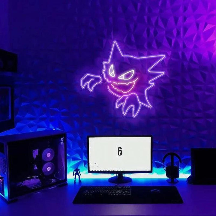 Pokemon Haunter Neon Sign Ghost Light Room Decoration - FYLZGO Signs