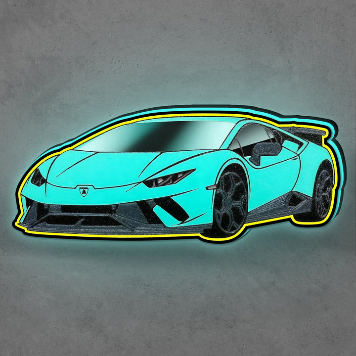 Lamborghini Huracan multicolor 3d printed lightbox