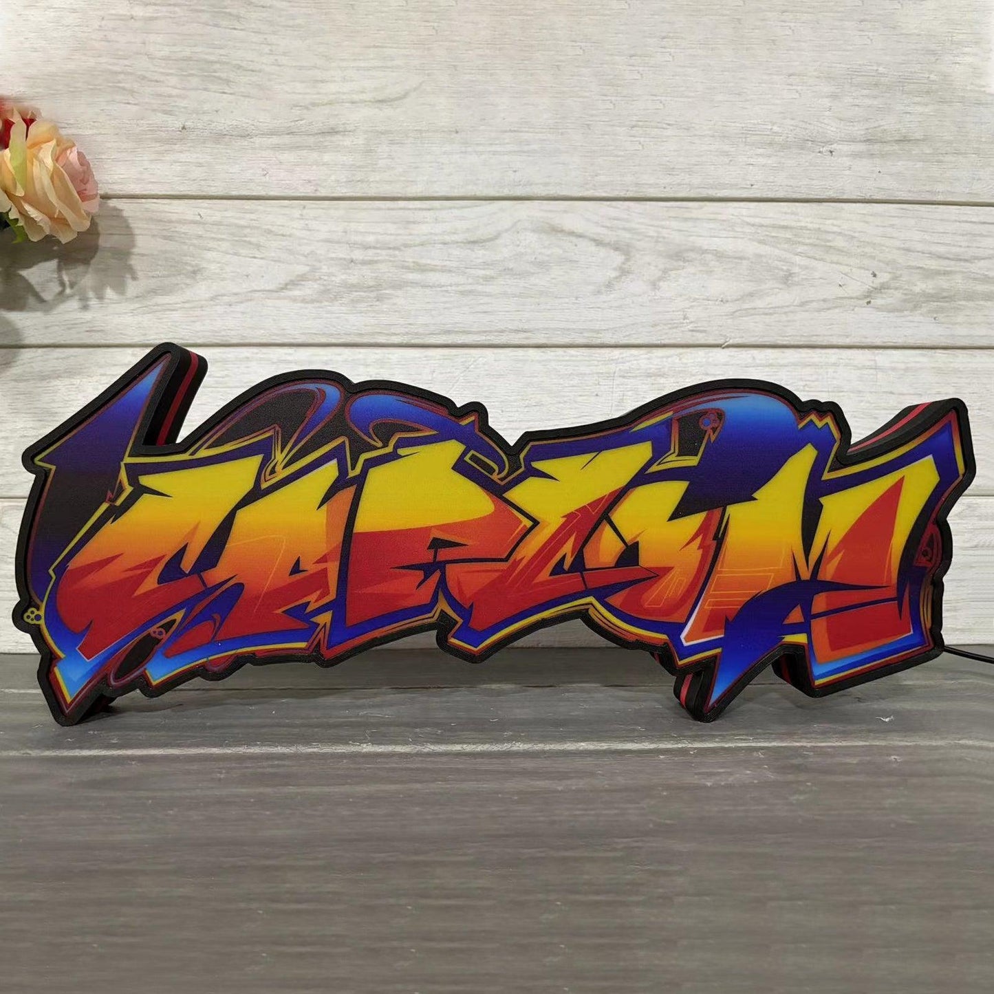 Cap Graffiti Light Sings Club Game Lightbox 3D Imprimé LED Lightbox