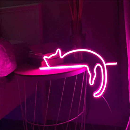 Lazy Cat Neon Signs