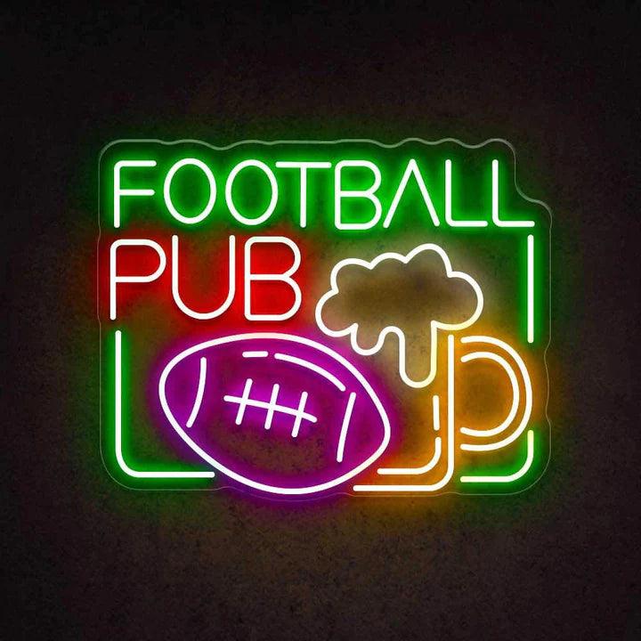 Football Pub Bar Neon Sign - FYLZGO Signs