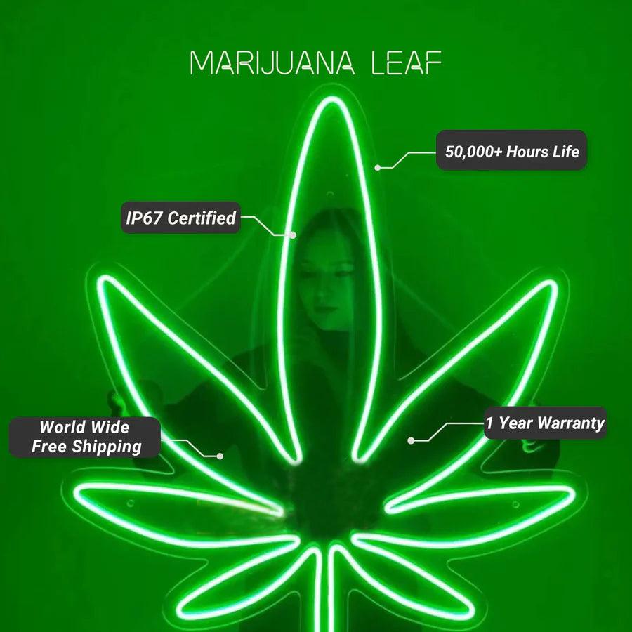 Marijuana Leaf Neon Signs - FYLZGO Signs