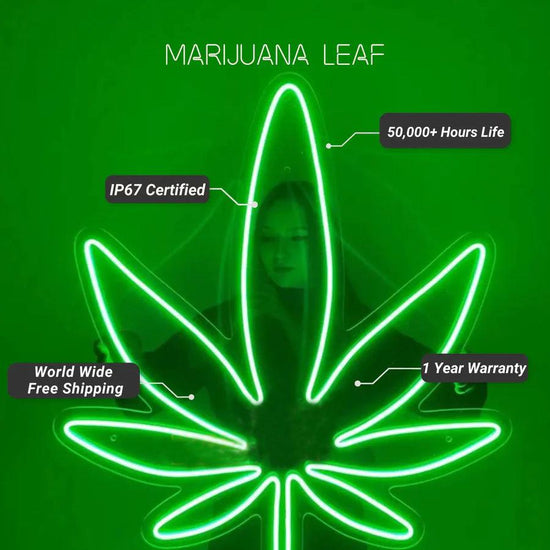 Marijuana Leaf Neon Signs - FYLZGO Signs