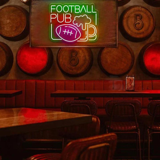 Football Pub Bar Neon Sign - FYLZGO Signs