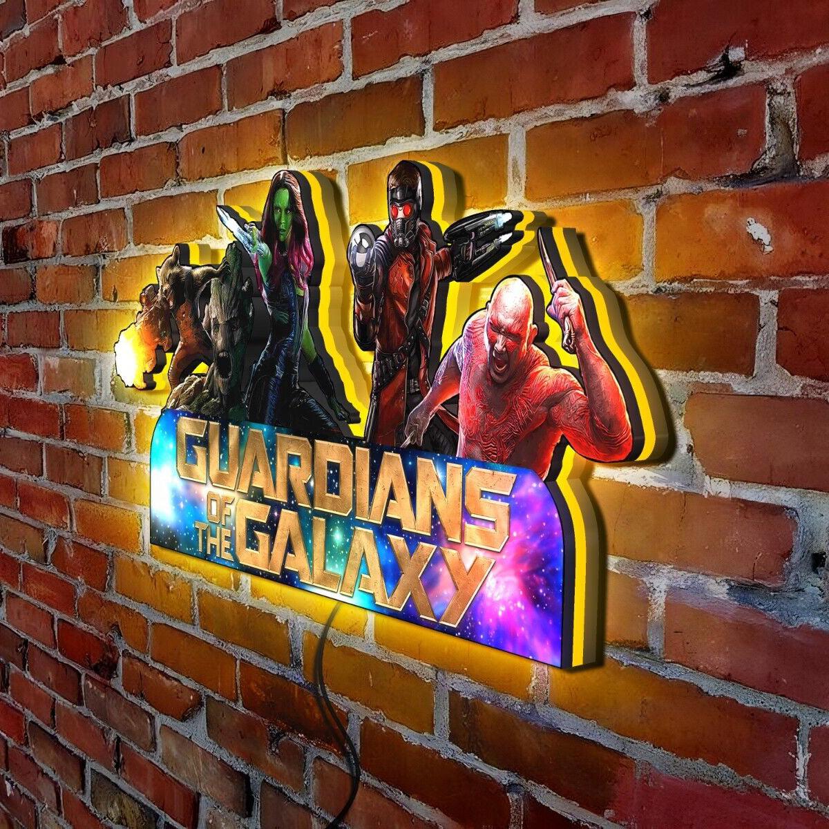 Guardians of the Galaxy Pinball Top LED Light Box, Rare Collectible - USB Plug