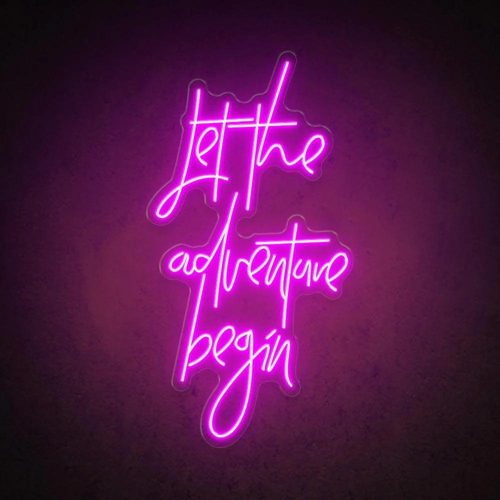 Let The Adventure Begin Neon Signs Decor - FYLZGO Signs