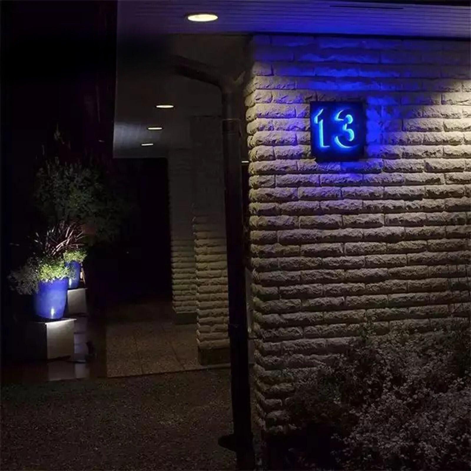 3D Custom Mini Digital Led Light Word Acrylic Number Plate Door Head Sign Metal Modern Outdoor Waterproof - FYLZGO Signs