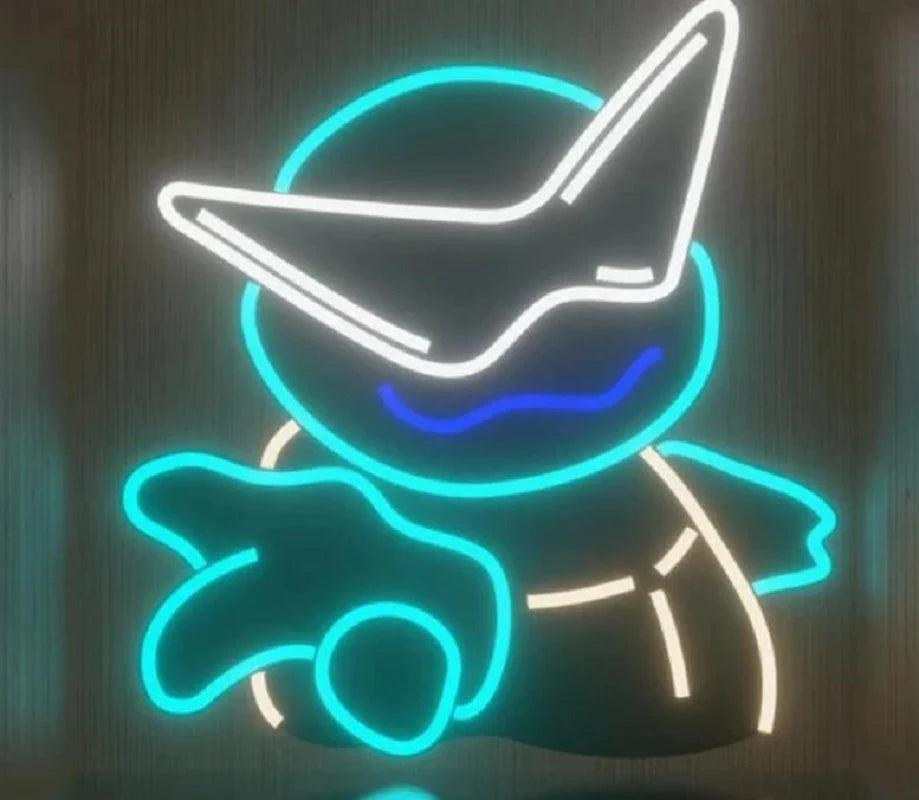 Pokemon Squirtle Hand Neon Sign Indoor Wall Decor LED Lights Bedroom Light Signs - FYLZGO Signs