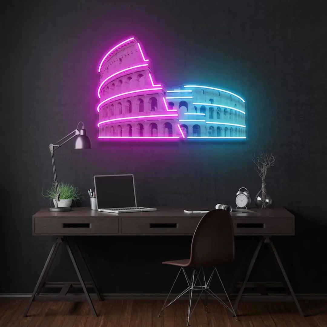 Ancient Rome Colosseum UV Neon Art - FYLZGO Signs