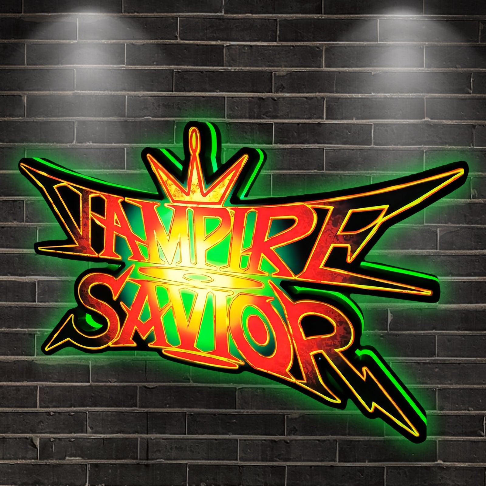 Custom Vampire Savior The Lord of Vampir Logo LED 3D Print Lightbox