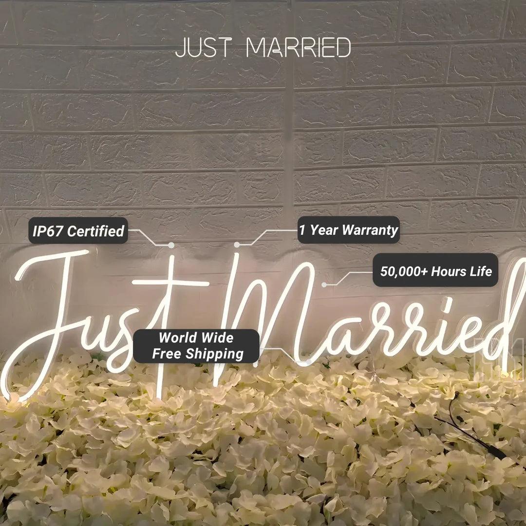 Just Married Neon Signs - FYLZGO Signs