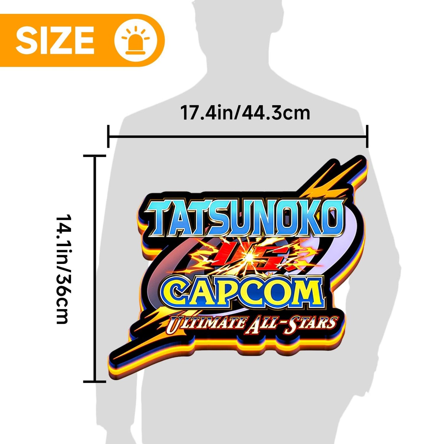 Tatsunoko VS Capcom Ultimate All-Stars Boîte à lumière LED imprimée en 3D