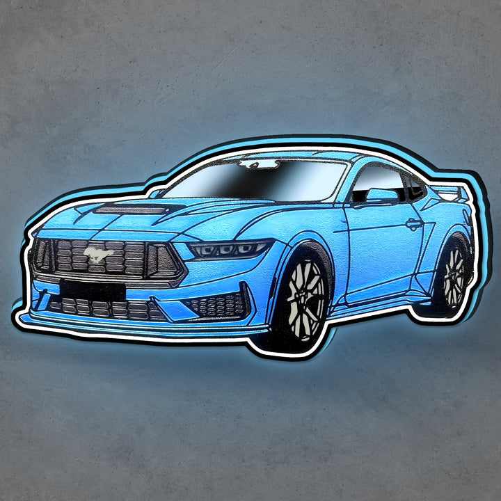 Ford GT Mustang multicolor 3d printed lightbox