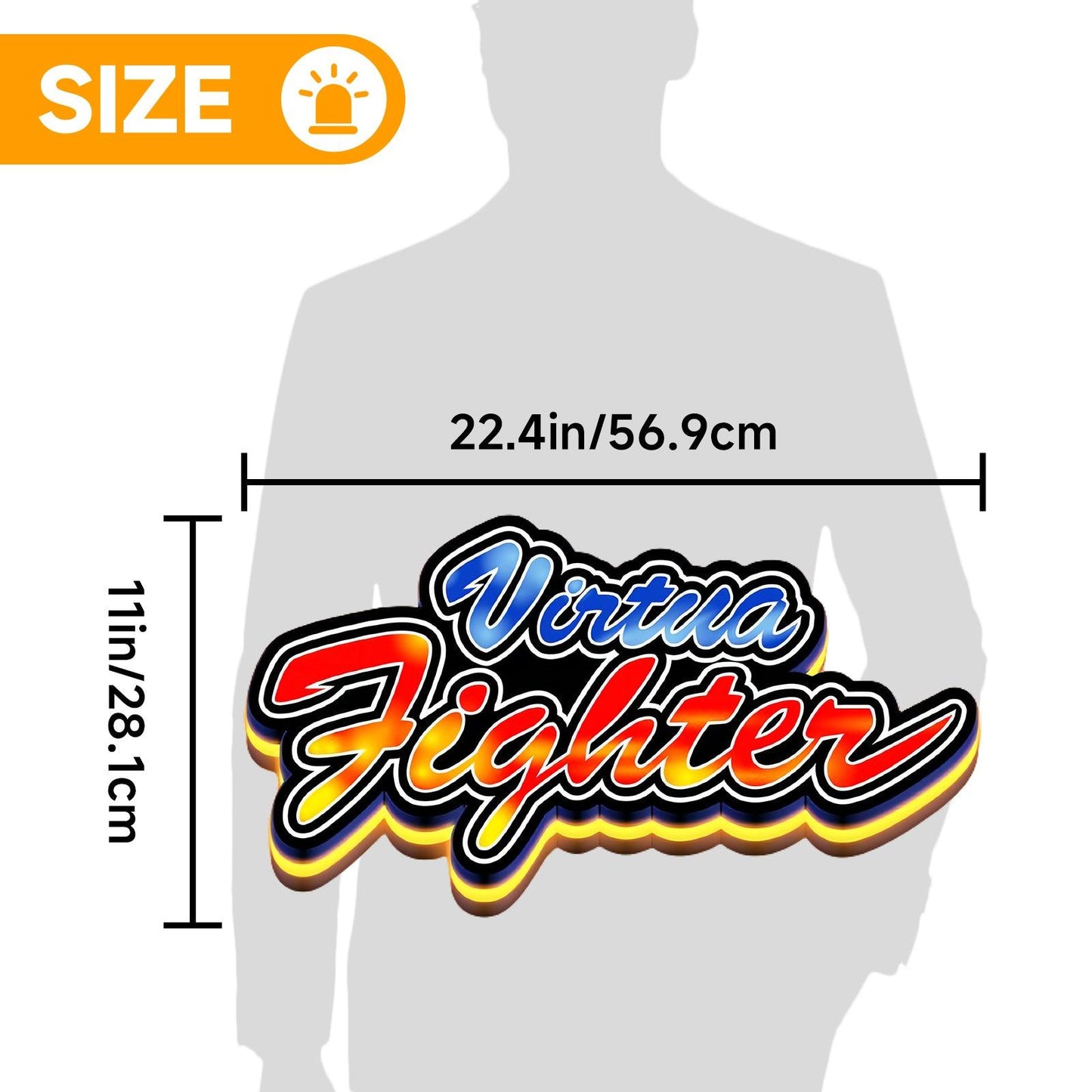 VF Virtua Fighter 3D Printed LED Lightbox Game Lightbox