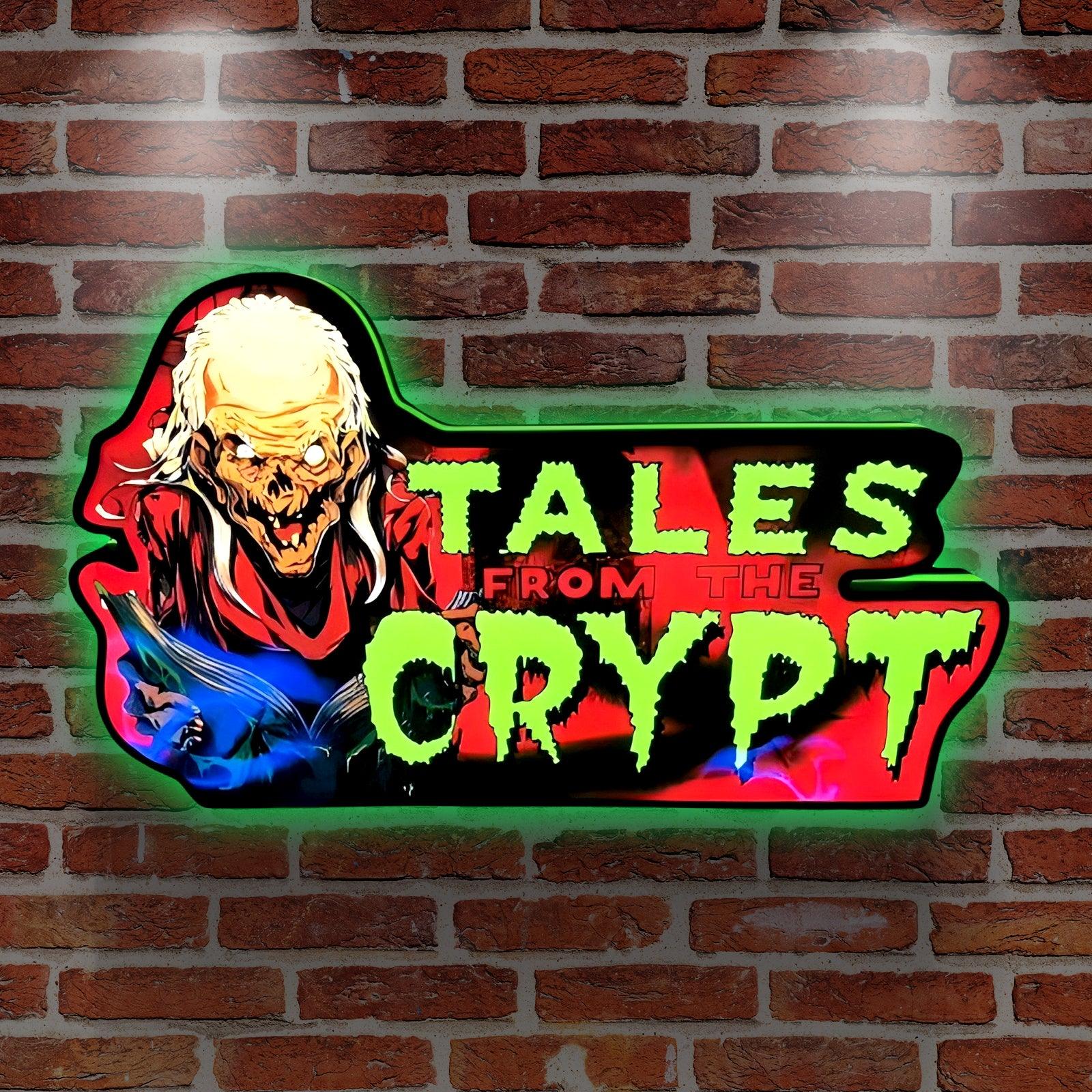 Tales From The Cpypt Pinball Topper LED Lightbox Sign Dimmable & Powered by USB