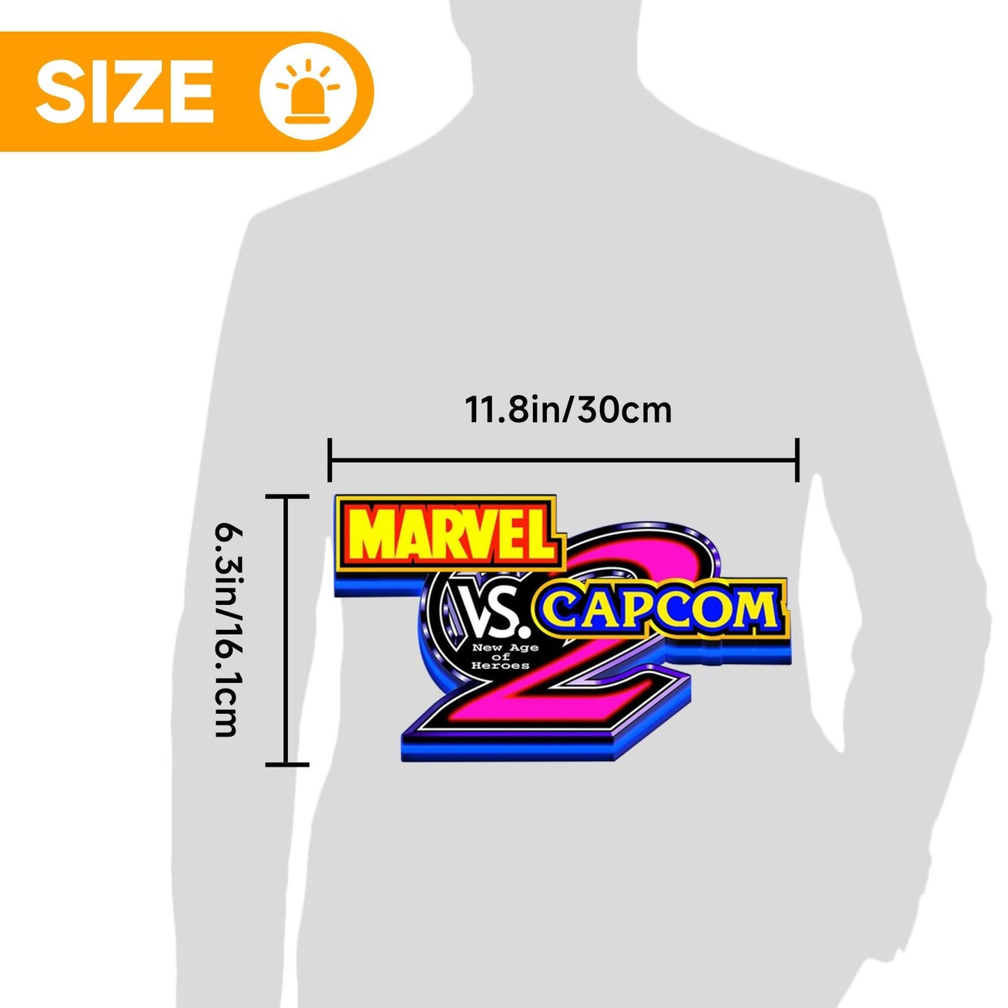 Marvel V Capcom 2 LED Lightbox, parfait pour salle de jeux et décoration d'arcade, 5 V