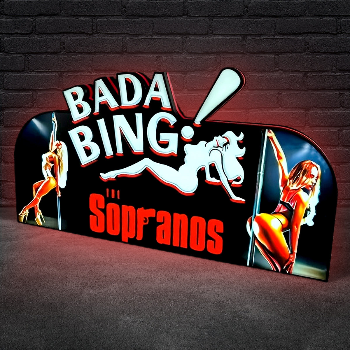 The Bada Bing Pinball Topper, Sopranos LED Pinball Topper with Dimming Function and USB powered