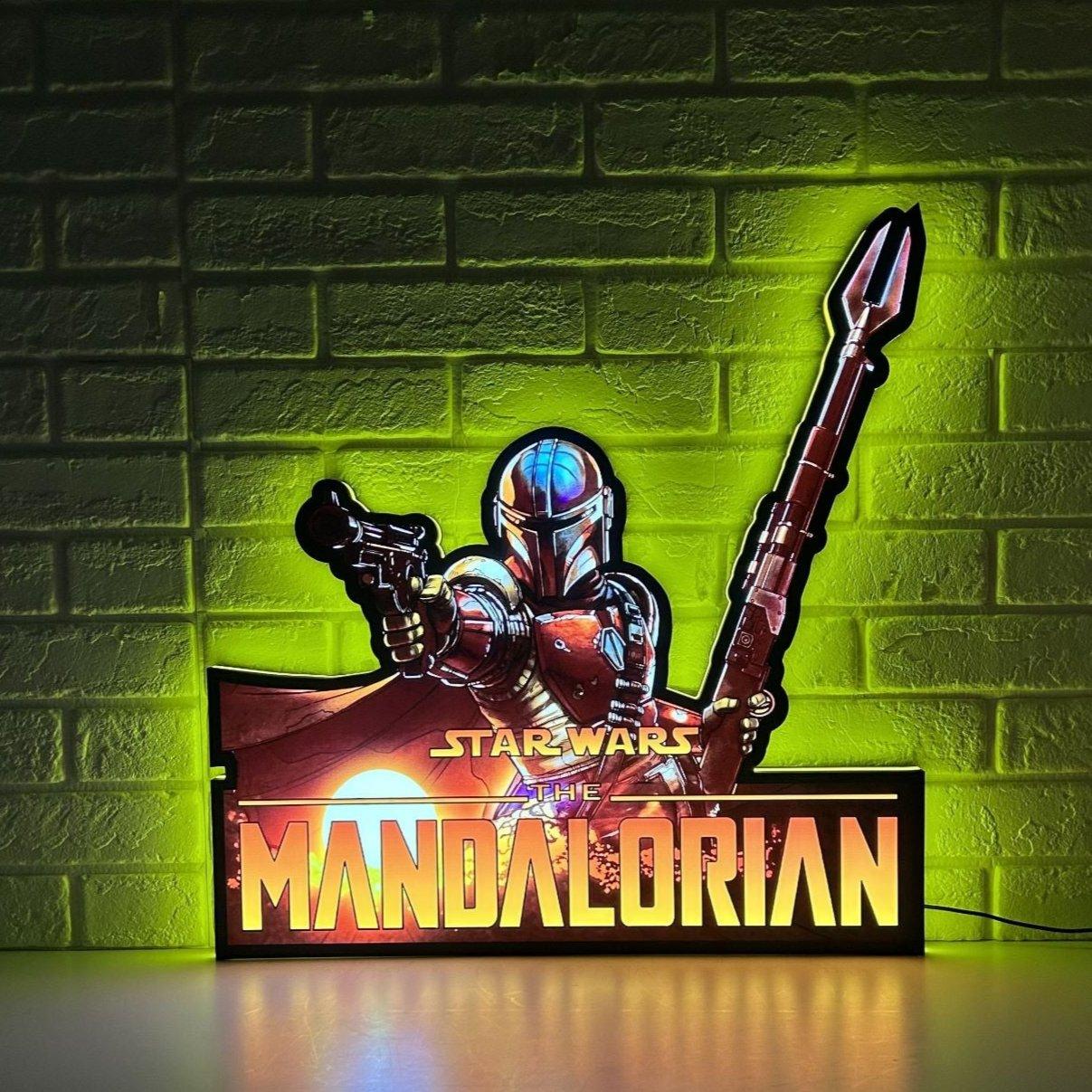 Rare The Mandalorian Pinball Topper LED Lightbox -Enhance Your Star Wars Journey