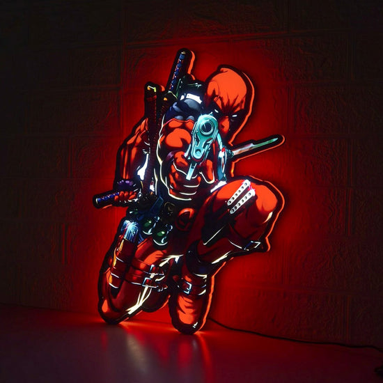 Custom Deadpool Design LED Lightbox Illuminate Your Space with Awesomeness