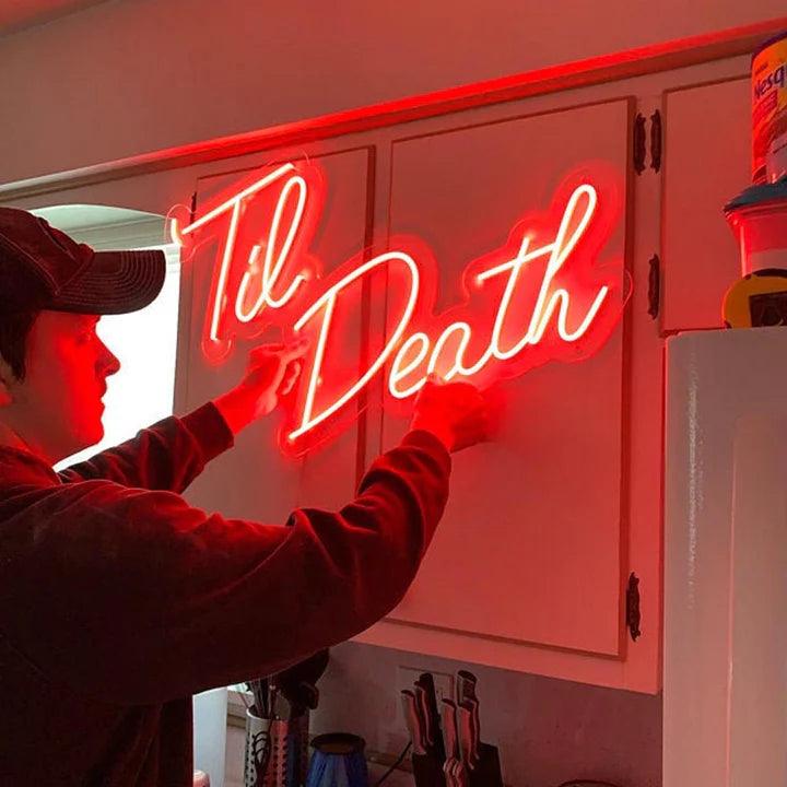 Til Death Wedding Neon Sign - FYLZGO Signs