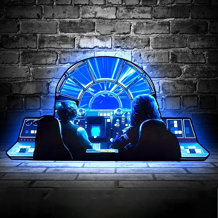 Star Wars Millennium Falcon Topper LED Lightbox, Pinball Arcade Decor, Perfect for Game Room or Pinball Machine