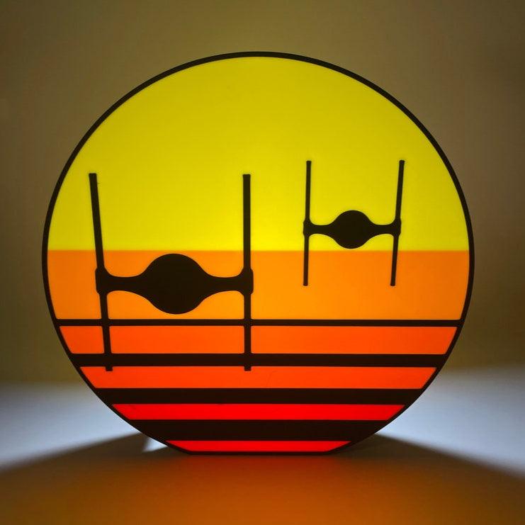 Sky Fighter Sunset LED Light Box - 3D Printed