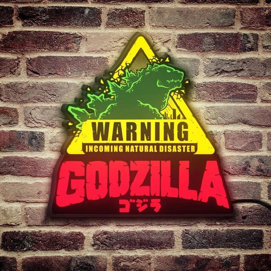 Godzilla Warning Pinball Topper LED Light Box Arcade Game Lightbox