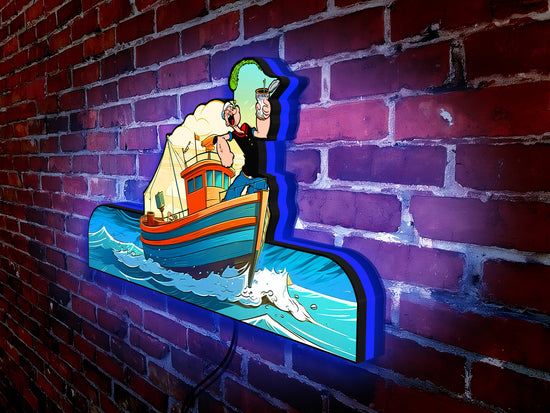 Popeye The Sailor Pinball Topper USB plug Dimmer Led 3D Lightbox