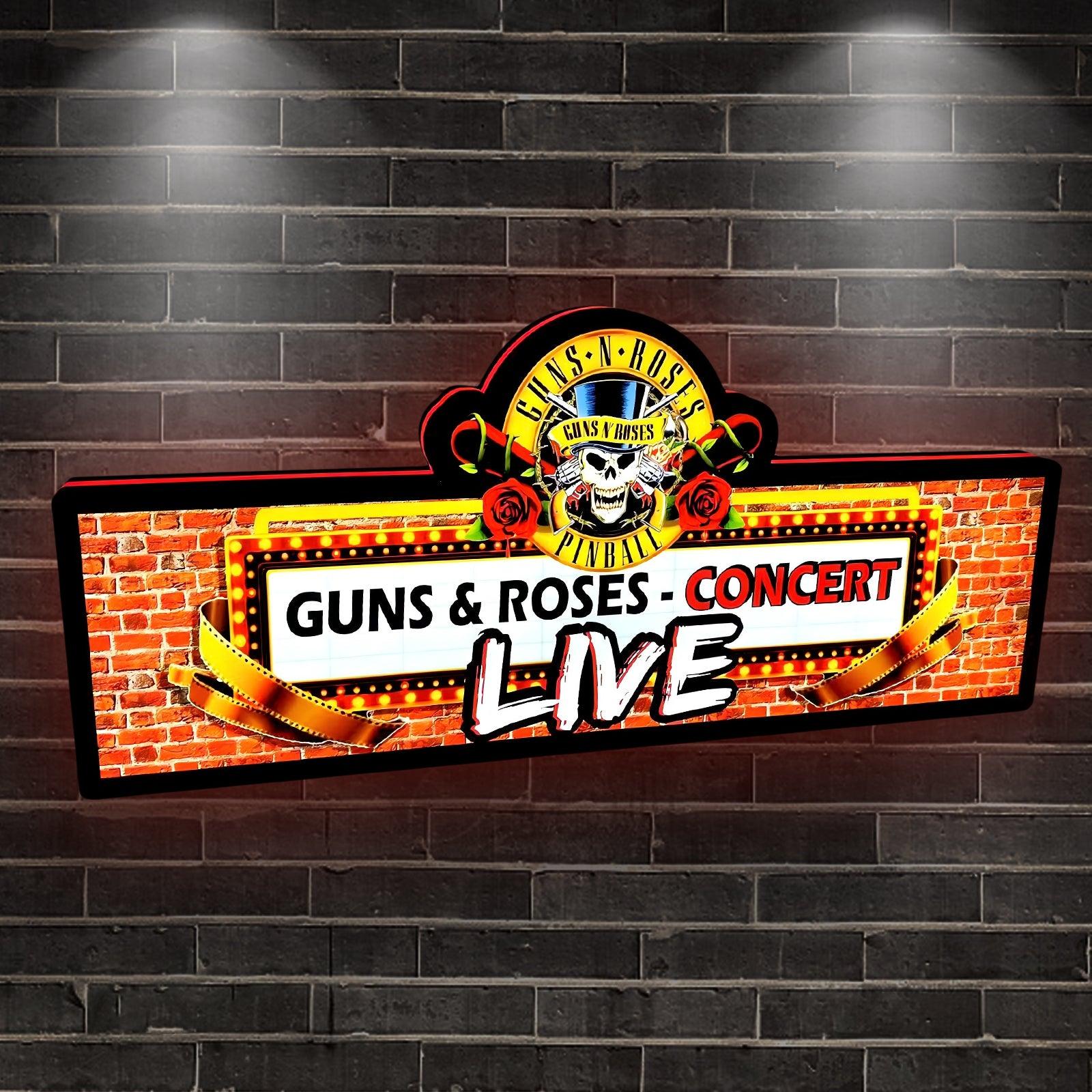 Rare Guns N' Roses LED Lightbox Pinball Top Rock Your Game