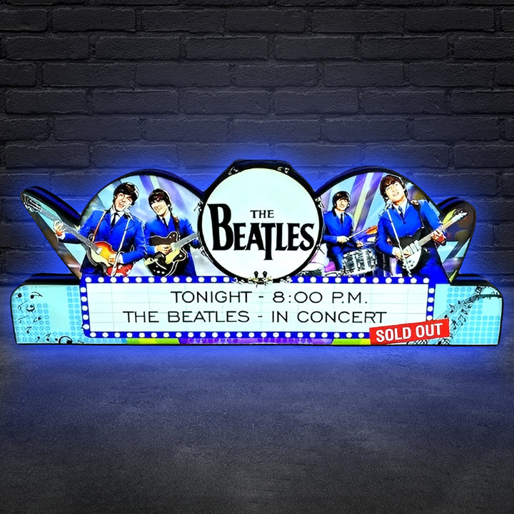 The Beatles Pinball Topper 3D Printed LED Led Lightbox, Arcade Game Led Lightbox, Perfect for Game Room or Pinball Machine