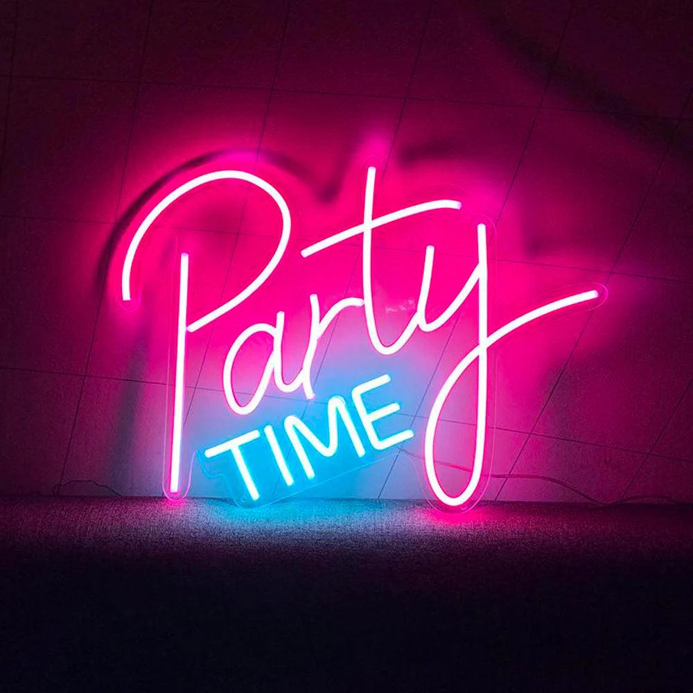 Party Time Neon Signs Decor - FYLZGO Signs