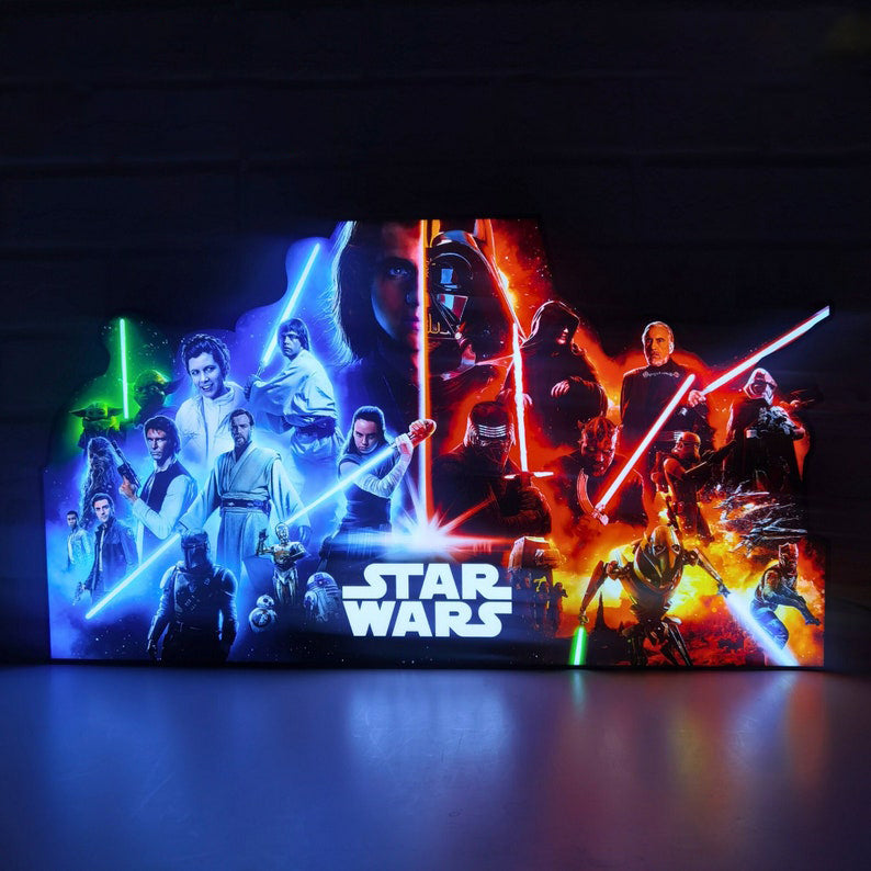 Star Wars Pinball LED Lightbox, Star Wars Pinball Topper, USB powered and with Dimming Function, design for Stern Star Wars Pinball