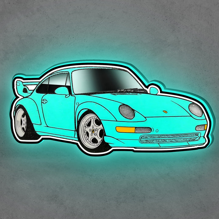 Porsche 993 GT2 multicolor 3d printed lightbox