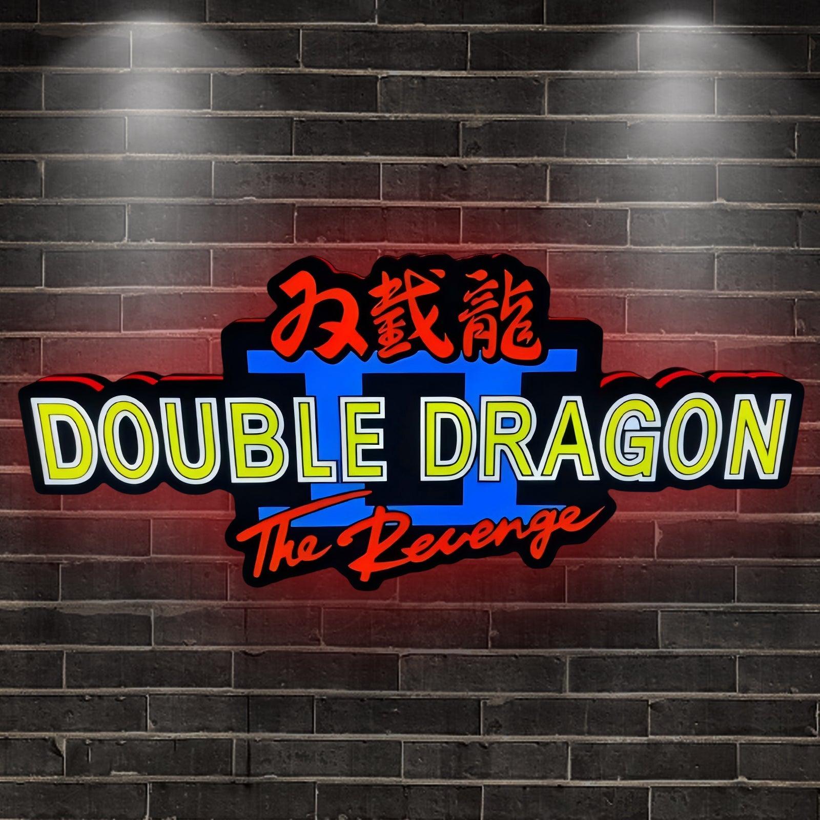 Veilleuse LED avec Logo Double Dragon II The Revenge personnalisé, impression 3D, boîte à lumière de bureau, signes RGB