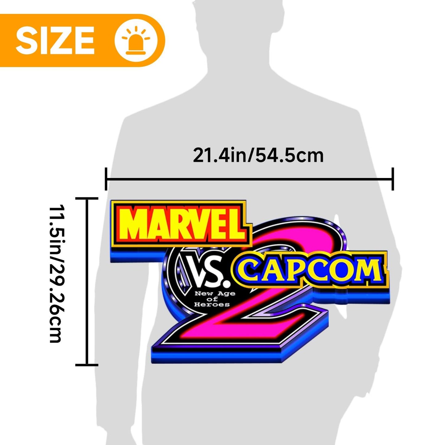 Marvel V Capcom 2 LED Lightbox, Perfect for Game Room & Arcade Topper, 5V