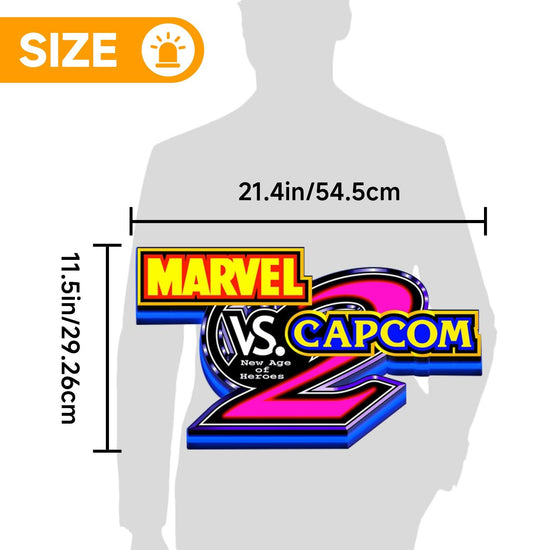 Marvel V Capcom 2 LED Lightbox, Perfect for Game Room & Arcade Topper, 5V