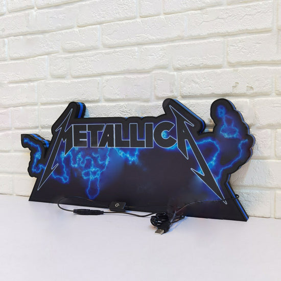 The Metallica Pinball LED Lightbox, The Metallica Pinball Topper, USB powered and with Dimming Function, design for Stern Pinball