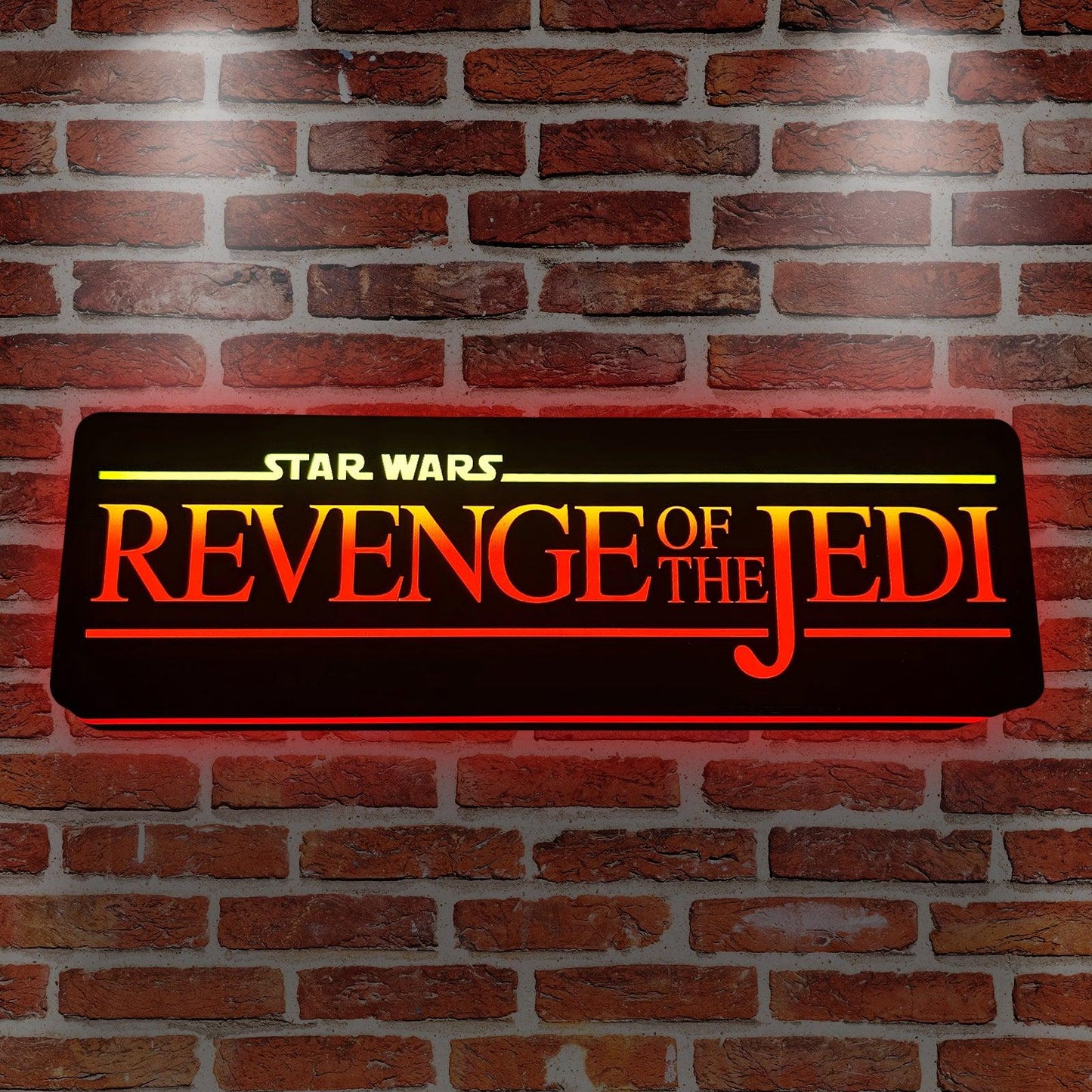 Star Wars Return Of The JEDI 3D Imprimé Lightbox fait à la main, Star Wars Led Wall Sign, Cadeau pour les fans de Star Wars