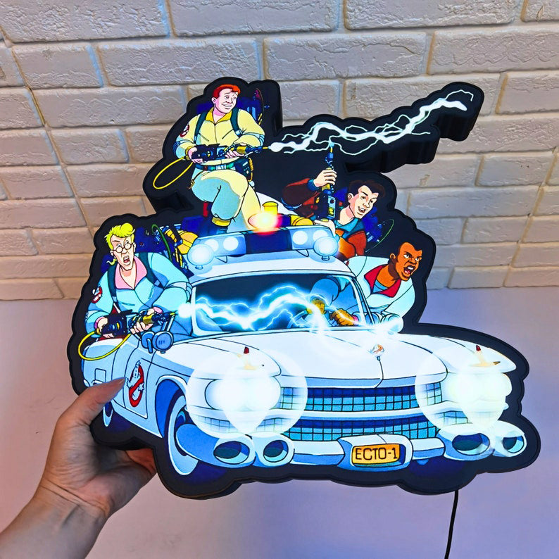 Ghostbusters ECTO-1 Lightbox, USB Powered with Dimming Control, Perfect Decor with your ECTO-1 mobile or Ecto-1