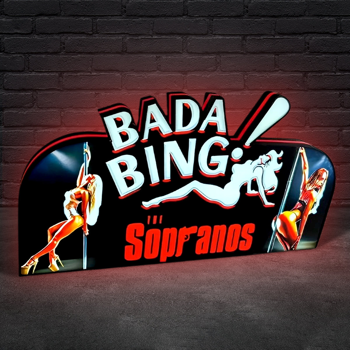 The Bada Bing Pinball Topper, Sopranos LED Pinball Topper with Dimming Function and USB powered