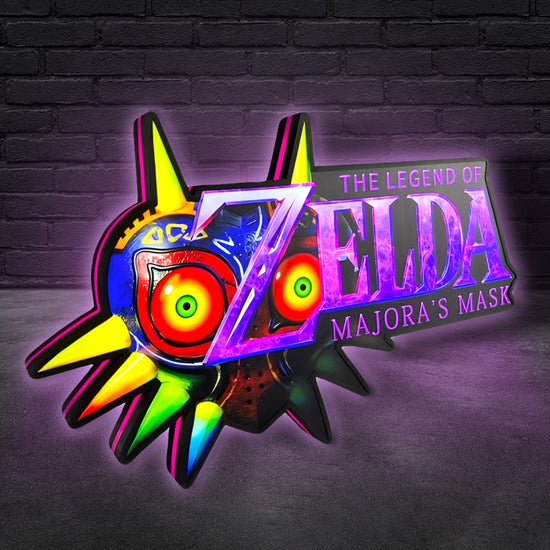 Legend of Zelda Majora's Mask Logo LED Light Box Unique Game Decor