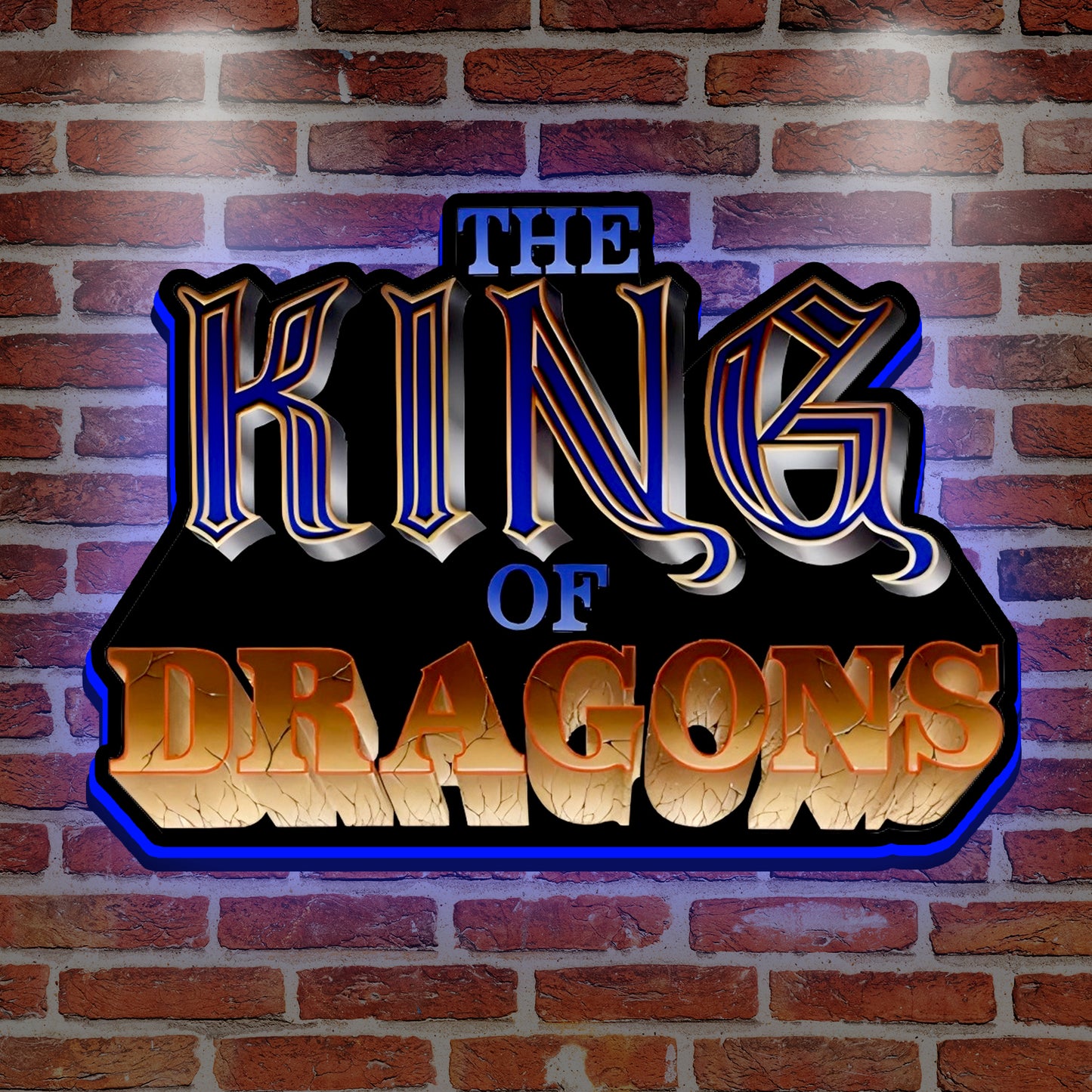 The King of Dragons 3D Printed LED Lightbox for Gaming Room Decor