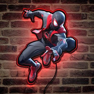 Miles Morales Spider-Man: Across the Spider-Verse 3D Printed LED Light Box - FYLZGO Signs