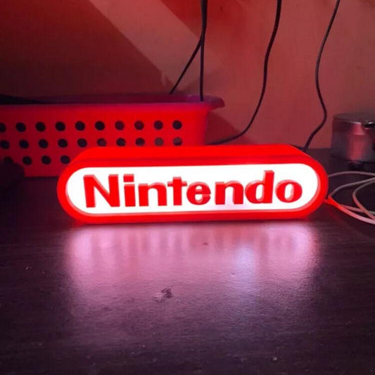 The classic Nintendo Logo LED box 3D Printed Powered by USB & dimmable - FYLZGO Signs