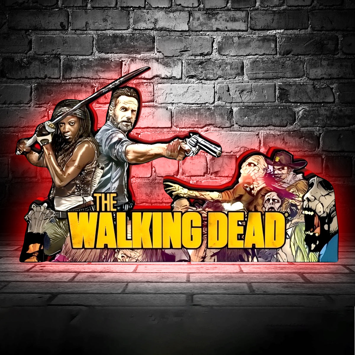 Walking Dead Pinball Topper LED Light Box, for Walking Dead Pinball Arcade Game fans,  Pinball Arcade Decor