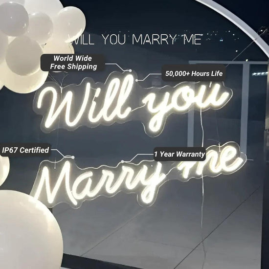 Will You Marry Me Neon Signs - FYLZGO Signs