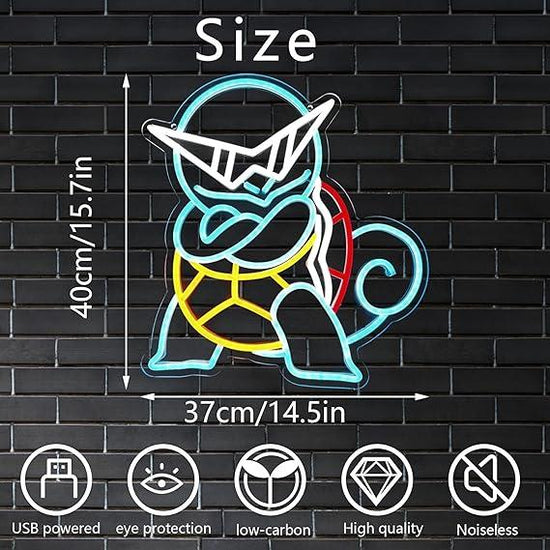 Anime Turtle Neon Sign for Wall Decor Cute LED Light Best Gift - FYLZGO Signs