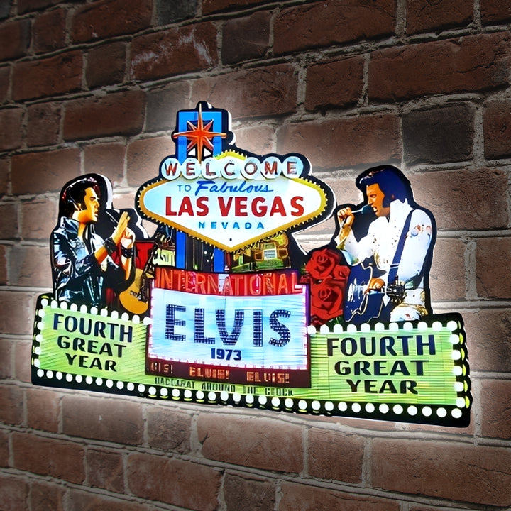 Elvis Presley Pinball Topper 3D Printed LED Light Box, Pinball Arcade Game Lightbox for Rock 'n' Roll Fans,Perfect for Game Room or Pinball Machine