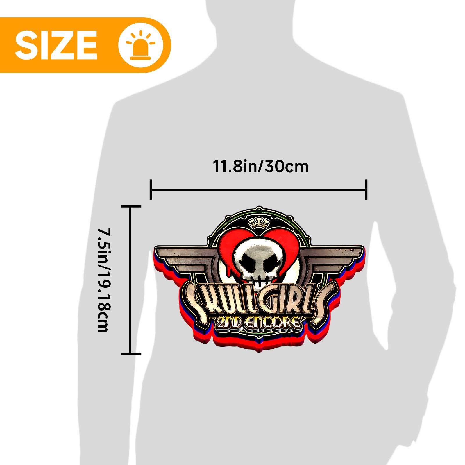 Skullgirls 2nd Encore Game Logo Lightbox LED signe personnalisé pour la décoration